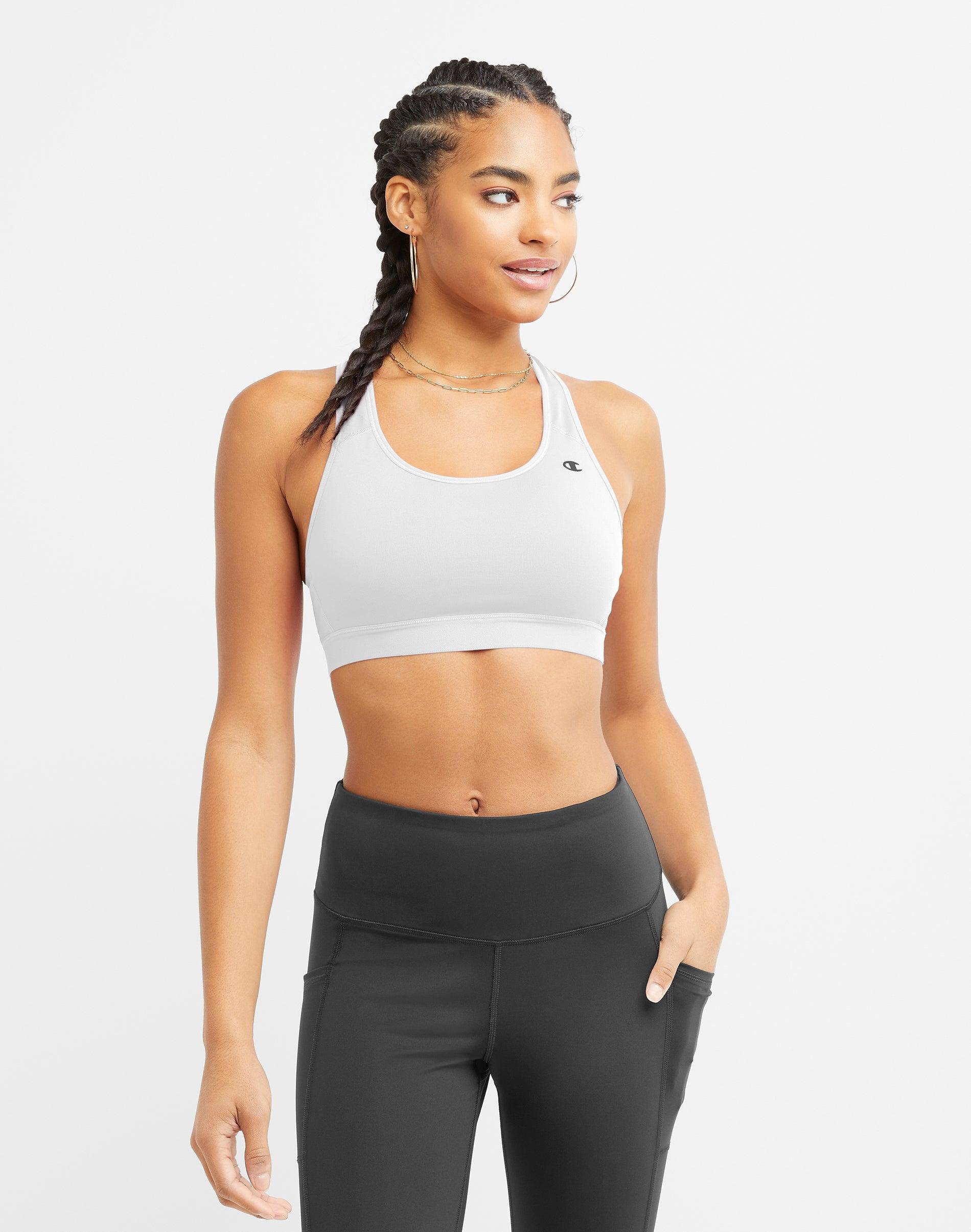 Womens Champion Compression Sports Bra, C Logo Black L Product Image