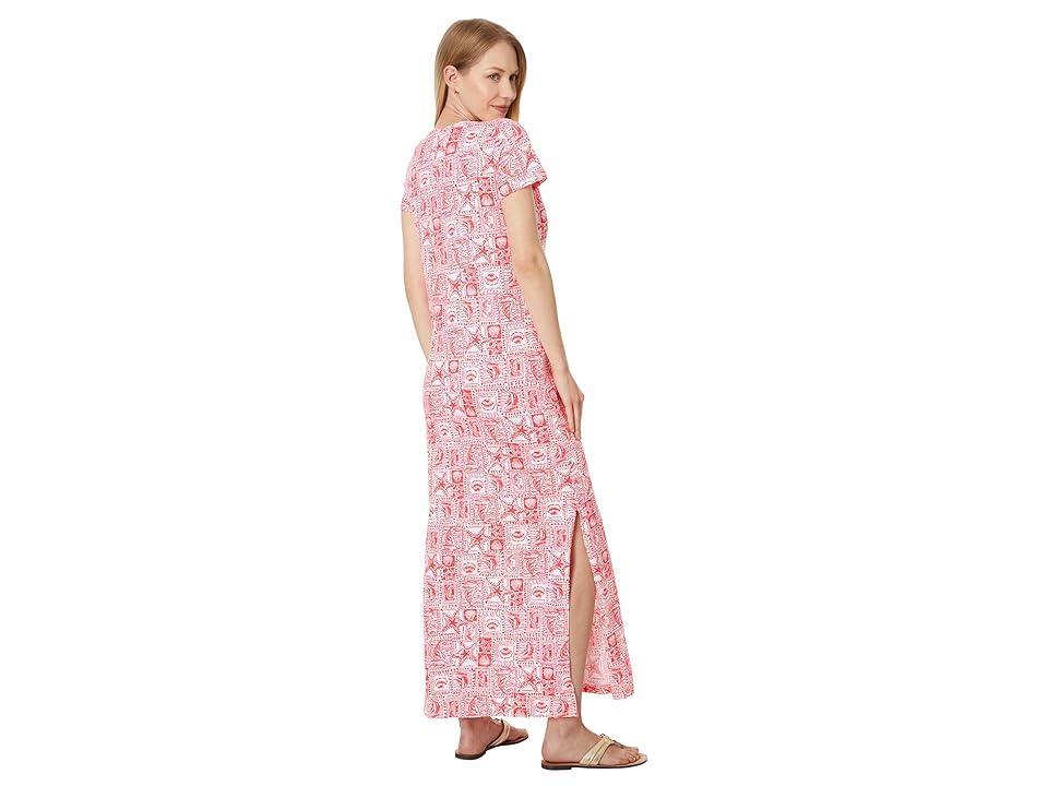 Lilly Pulitzer Etta Short Sleeve Maxi Dr (Mizner Red Seaside Harbour) Women's Dress Product Image