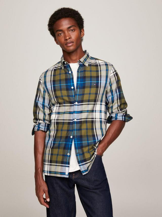 Tommy Hilfiger Men's Slim Fit Tartan Oxford Shirt Product Image