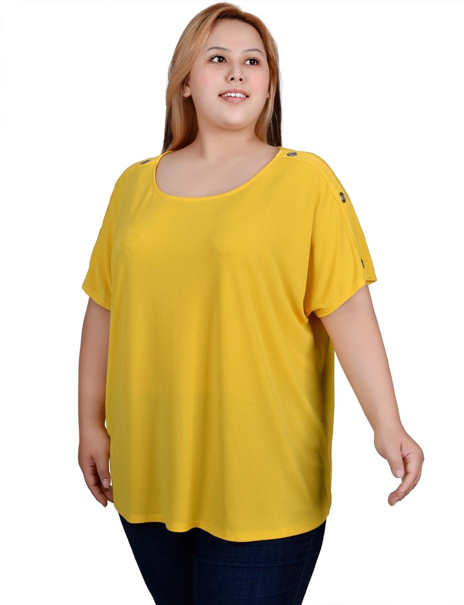 Short Sleeve Extended Sleeve Tunic Top - Plus Product Image