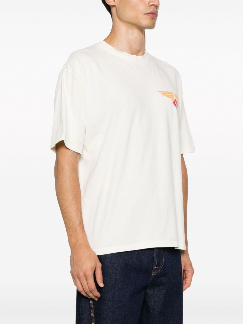 Logo-print Cotton T-shirt In White Product Image