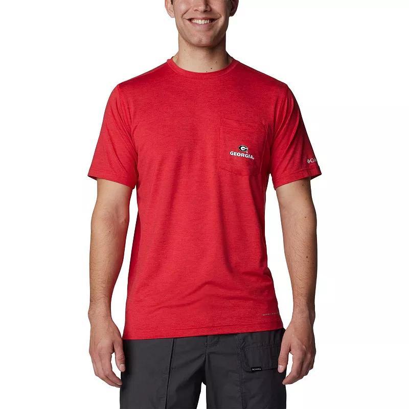 Columbia Men's Collegiate Tech Trail Short Sleeve Shirt - Georgia- Product Image