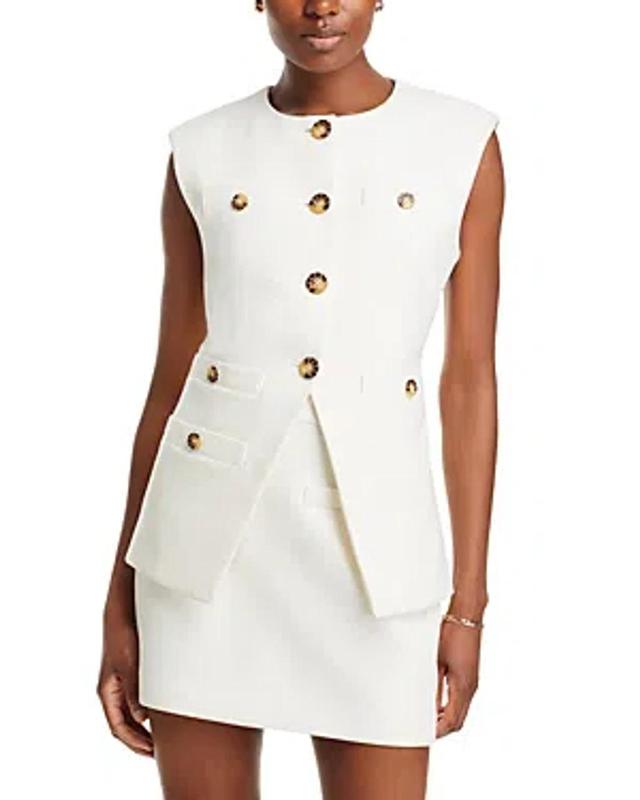 VERONICA BEARD Tamara Tailored Vest In Off White Product Image