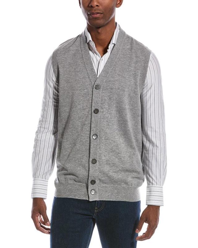 Cashmere Vest In Grey Product Image