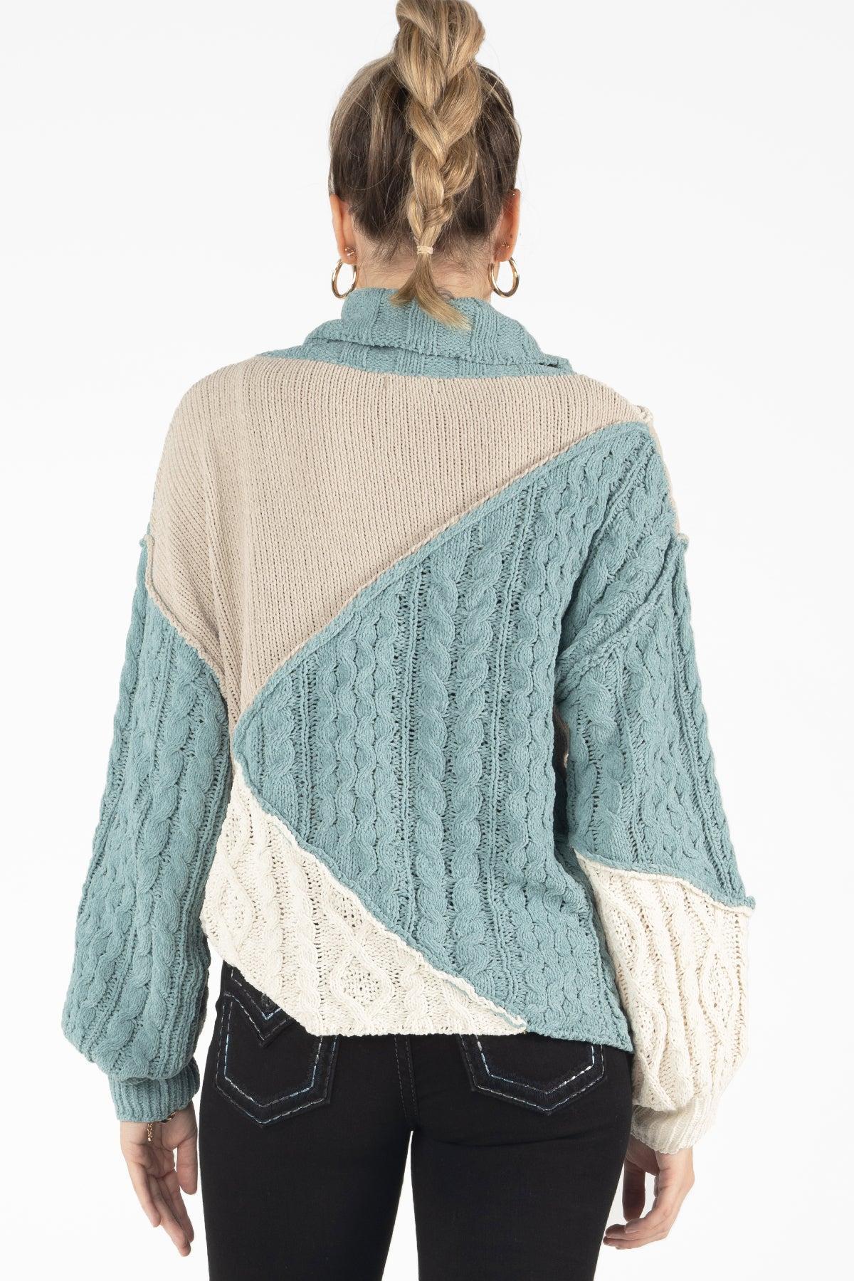 Mixed Colorblock  Sweater Product Image