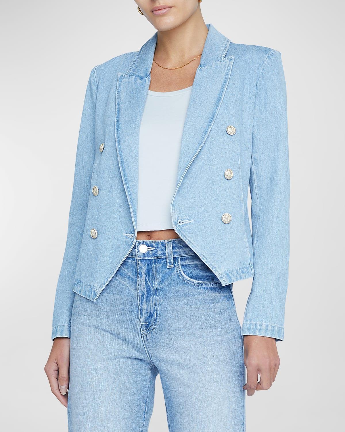 Womens Robbie Tailored Denim Blazer Product Image