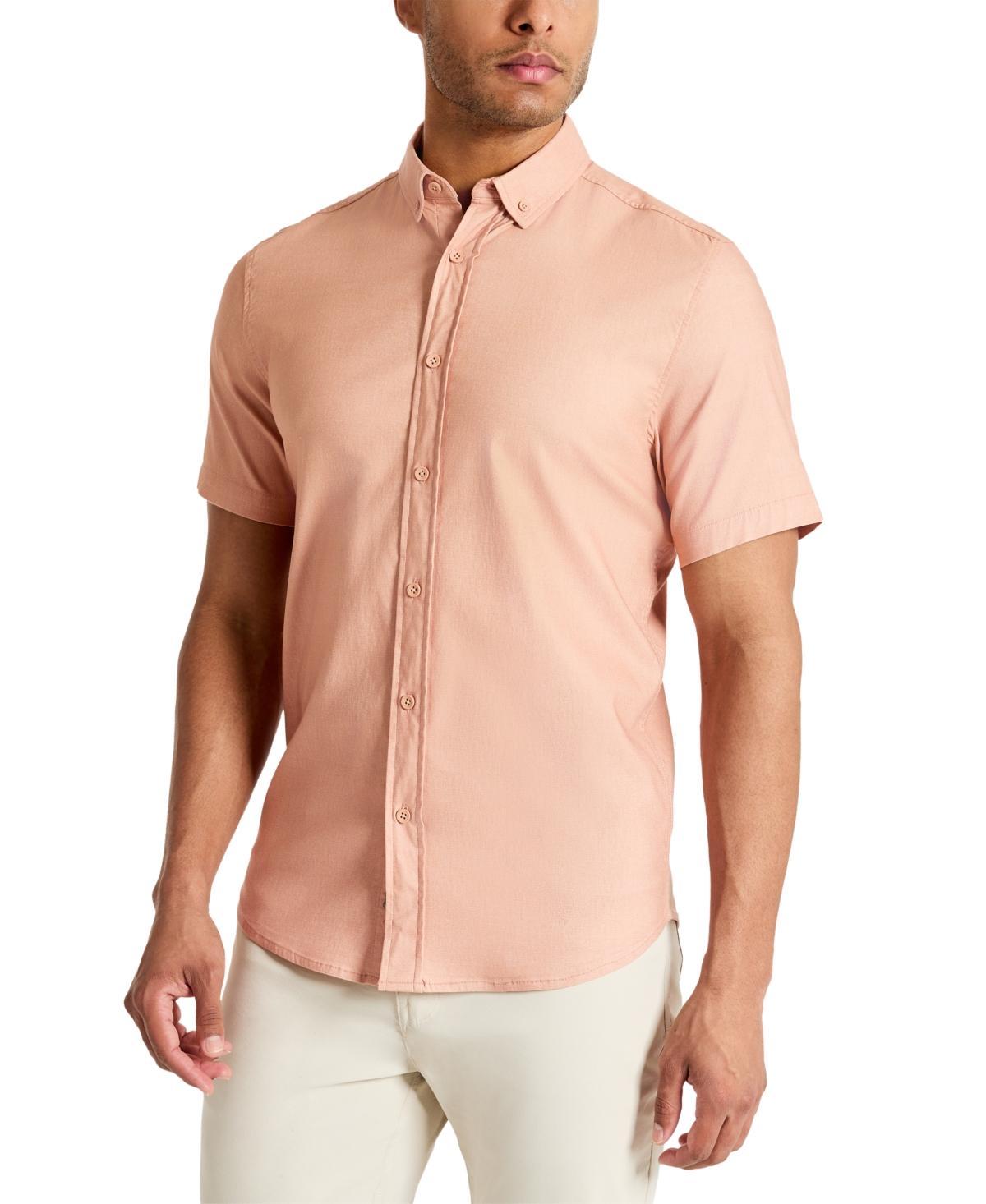 Kenneth Cole Mens Slim Fit Short Sleeve Button-Down Sport Shirt Product Image