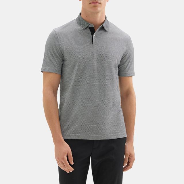 Cotton-Blend Jacquard Standard Polo | Theory Outlet Product Image