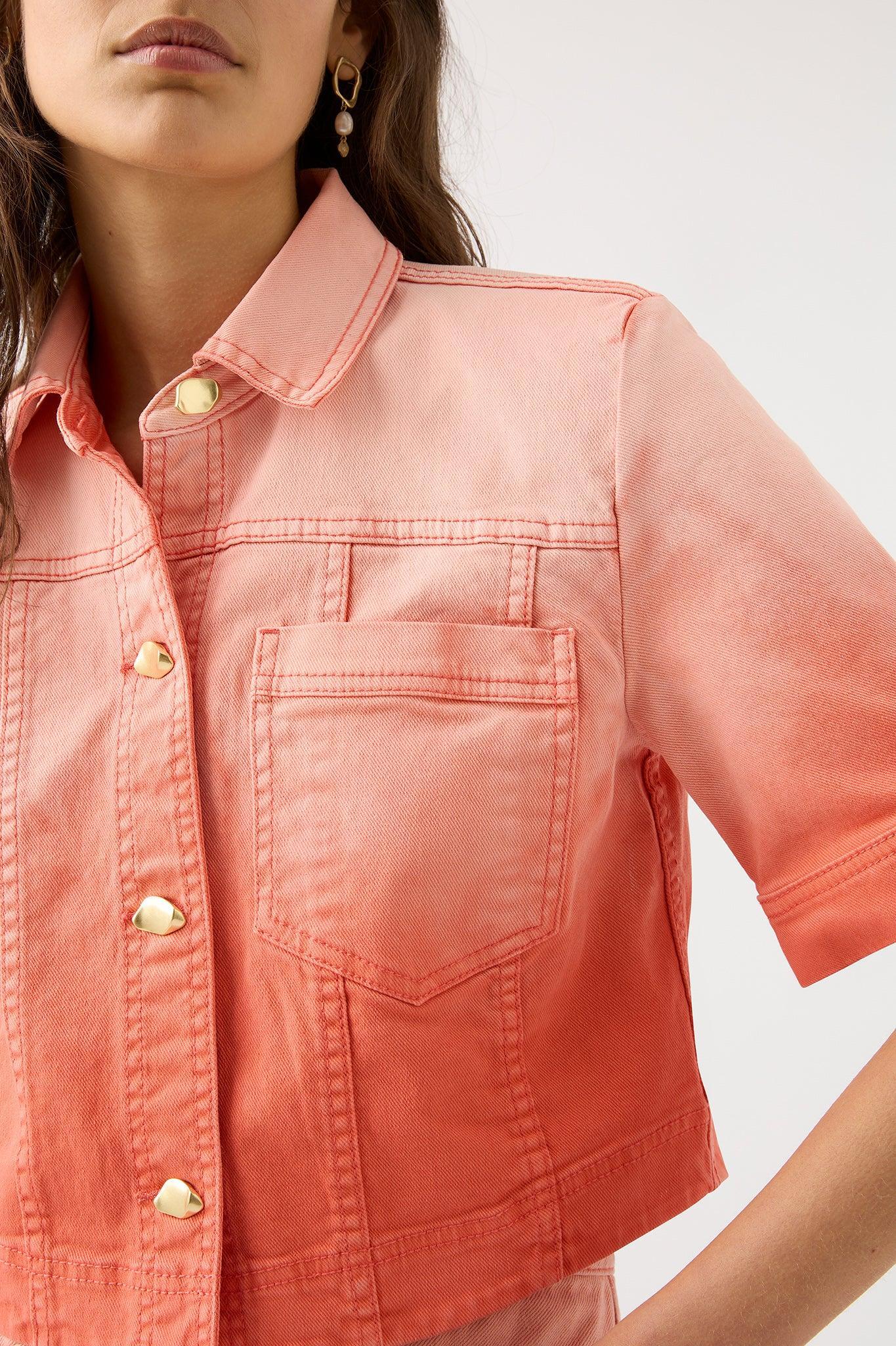 Ember Denim Crop Shirt Product Image