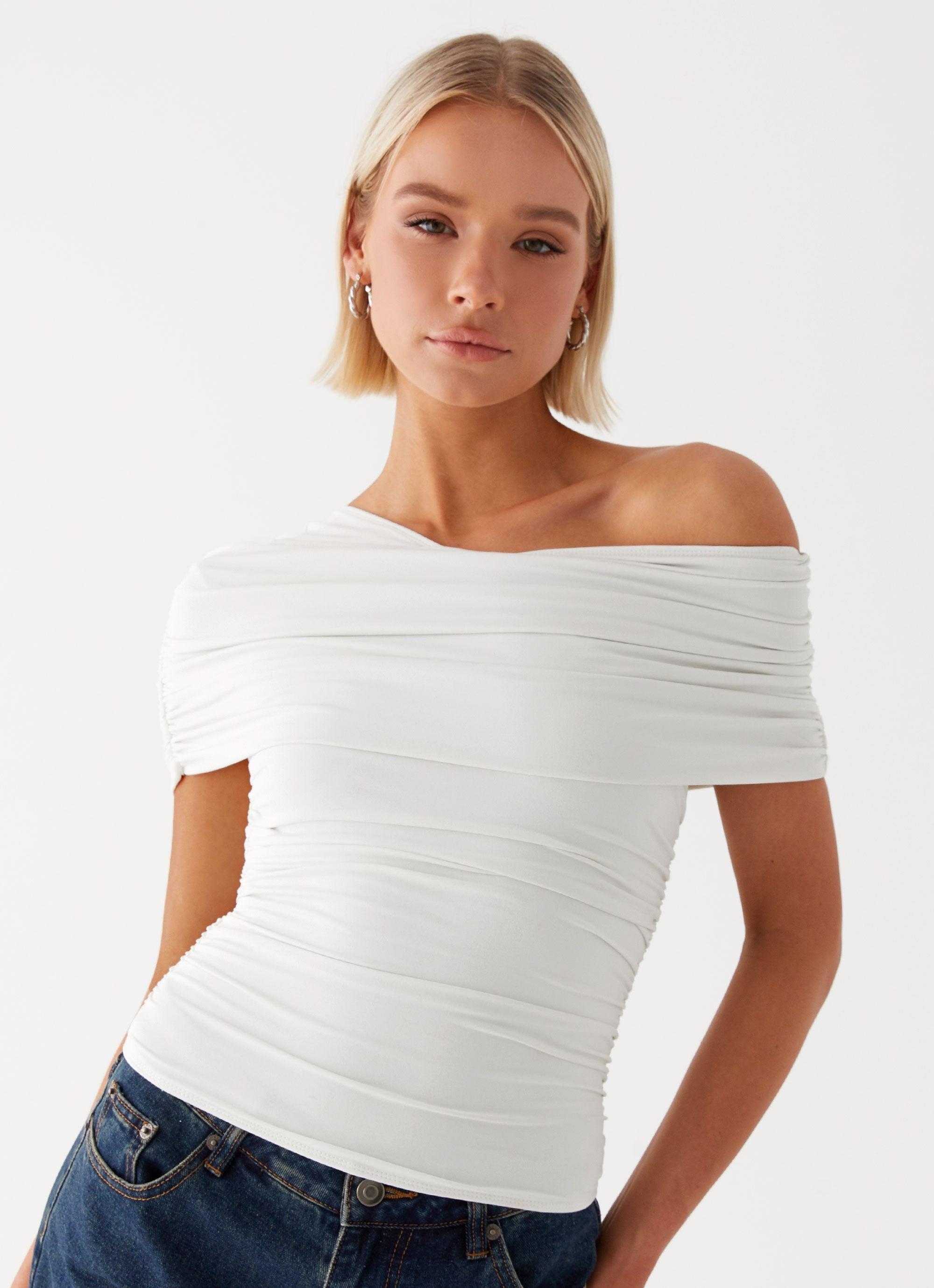 Gabbie Off Shoulder Top - White product image