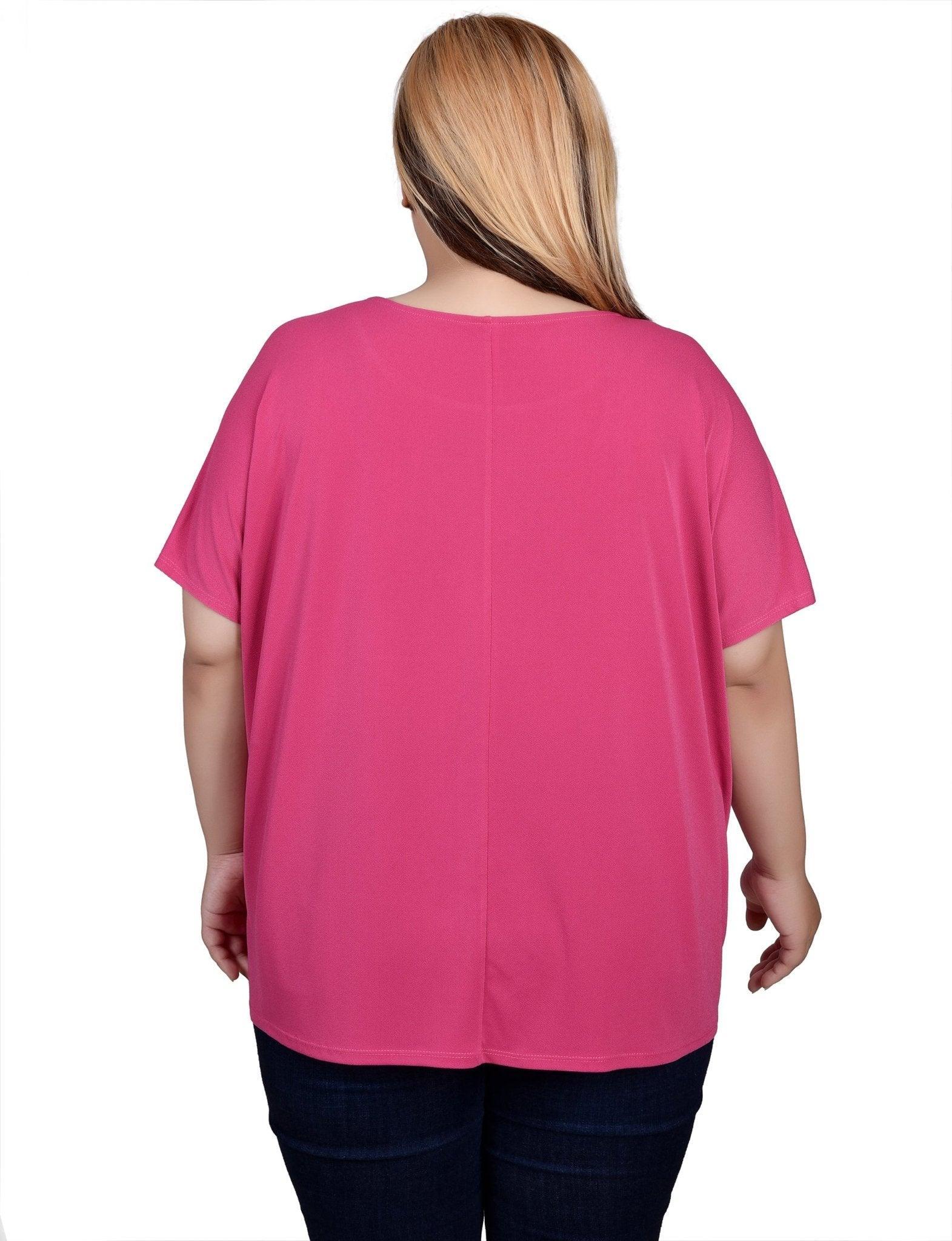 Short Sleeve Extended Sleeve Tunic Top - Plus Product Image