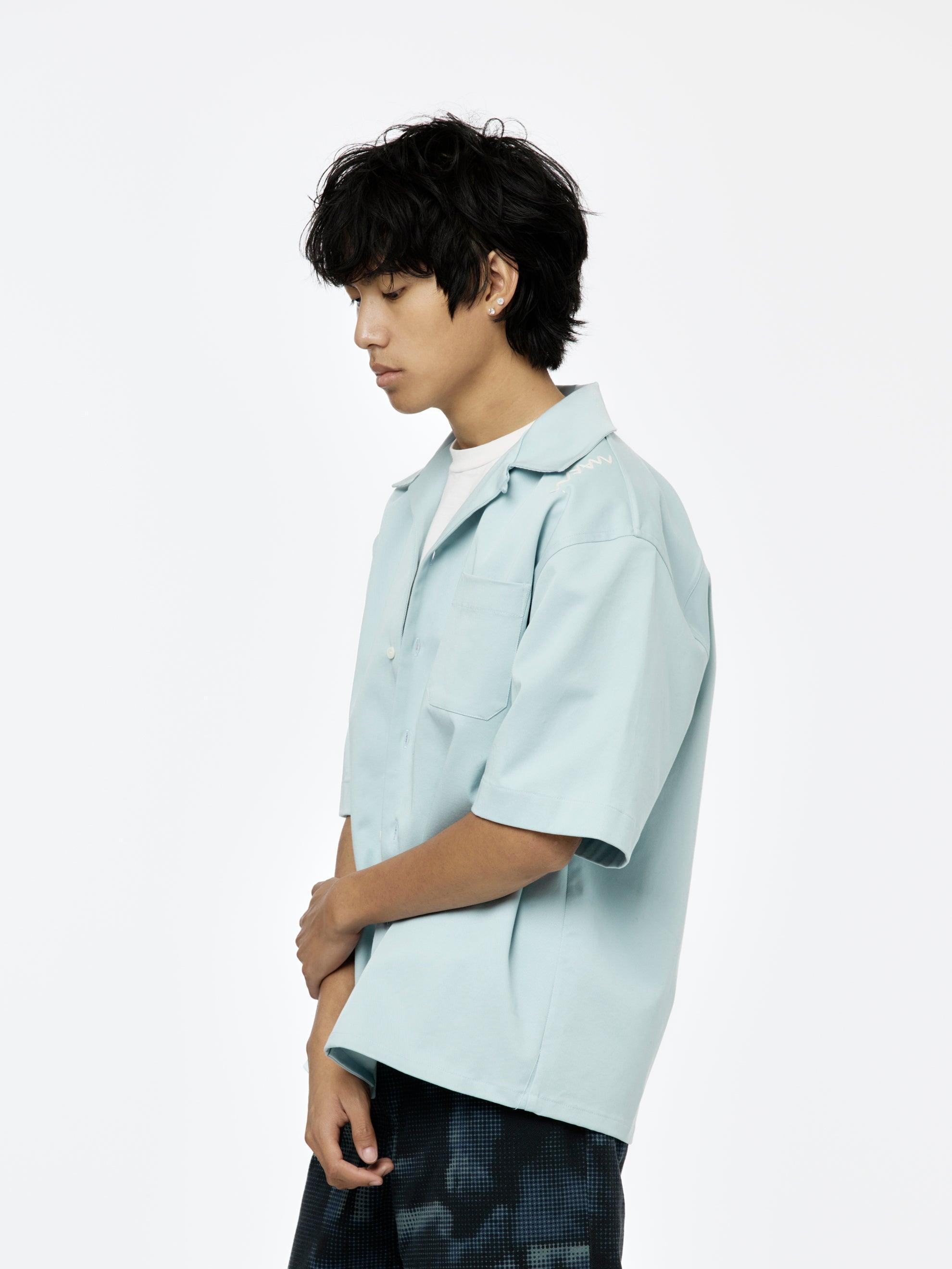 Short Sleeve Bowling Shirt (Leaden Blue) Product Image