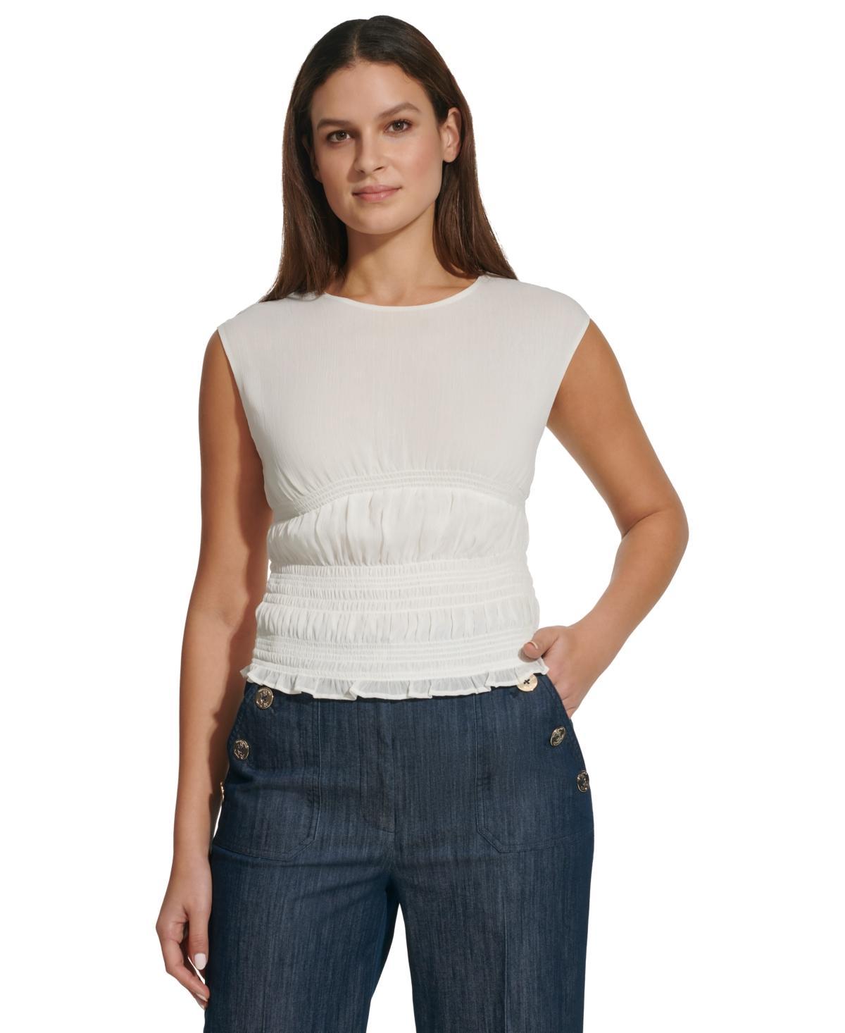 Women's Smocked Cap-Sleeve Top Product Image