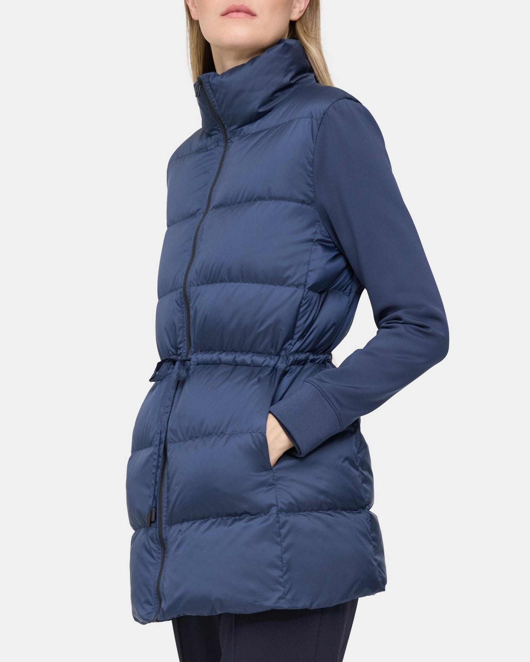 Drawstring Puffer Jacket in Poly Product Image