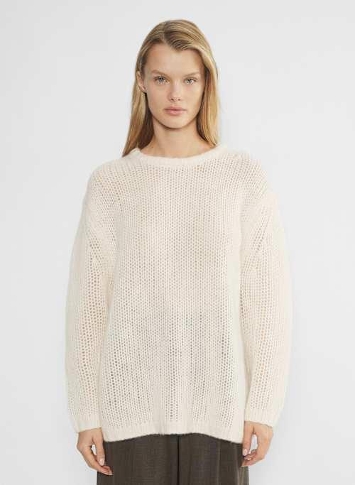 cashmere oversized crew sweater Product Image