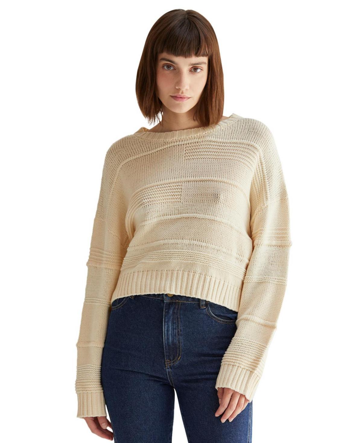 Womens Cassi Textured Shadow Stripe Sweater Product Image