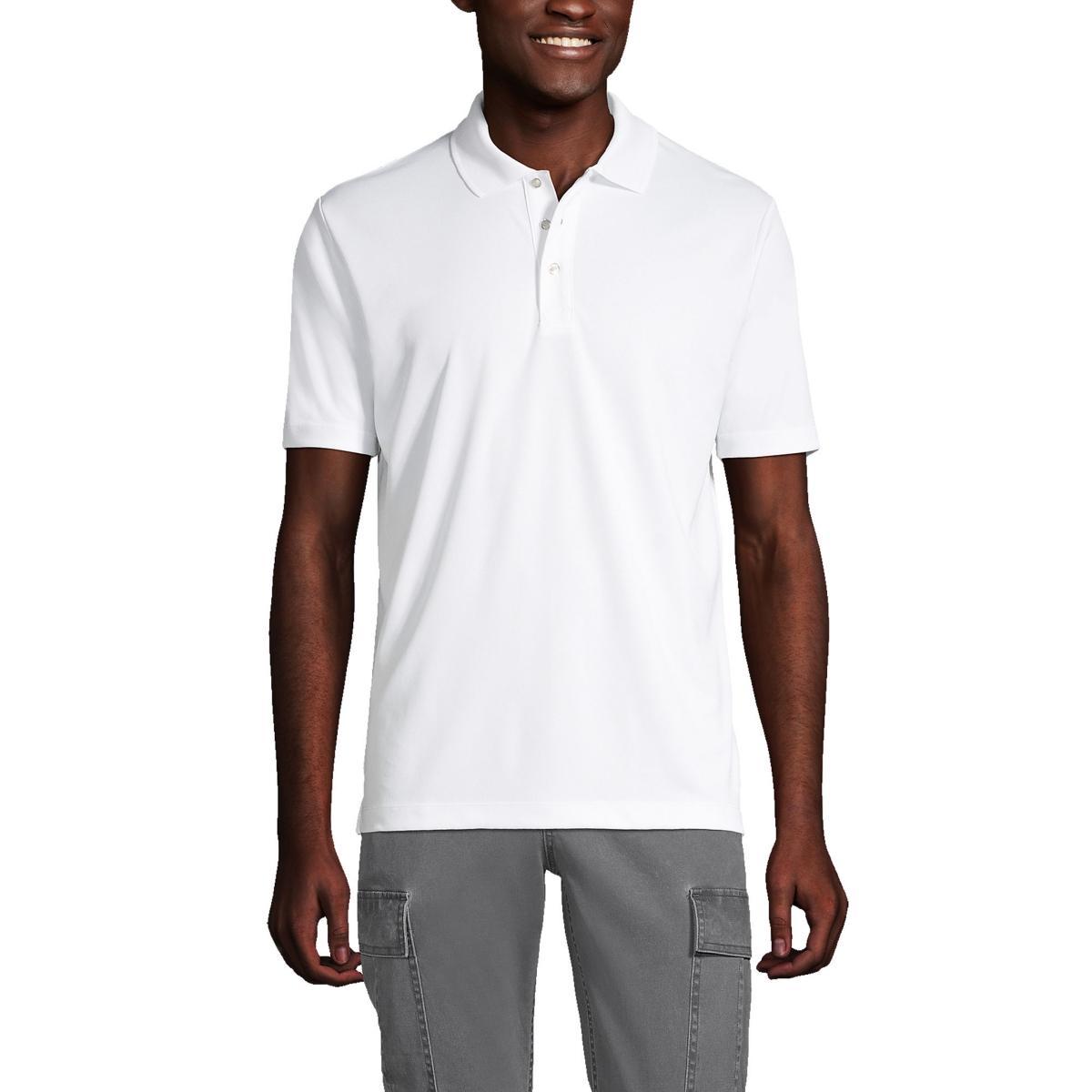 Lands End Mens Short Sleeve Solid Active Polo Shirt Product Image