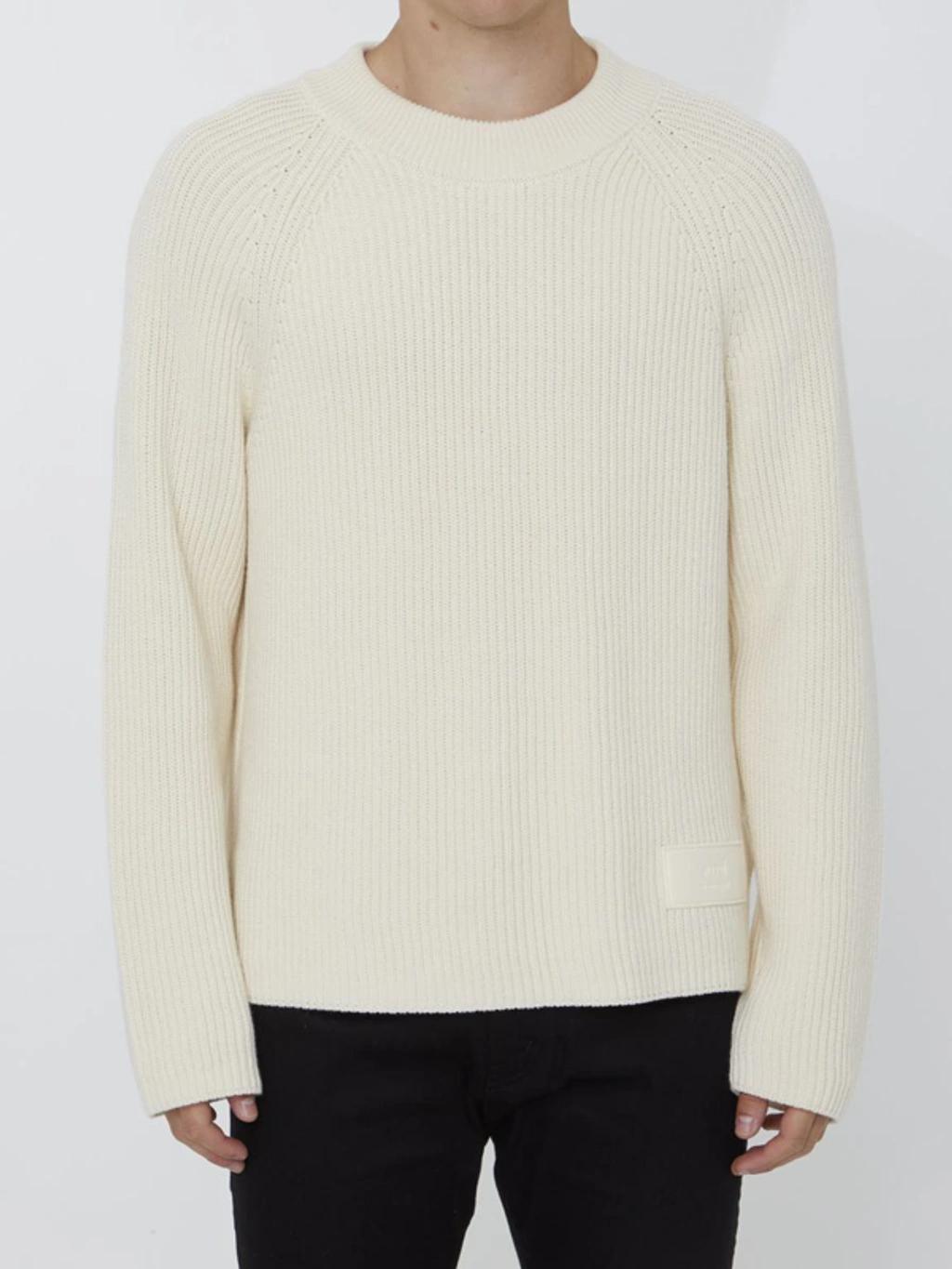 AMI ALEXANDRE MATTIUSSI Sweater In Neutrals Product Image