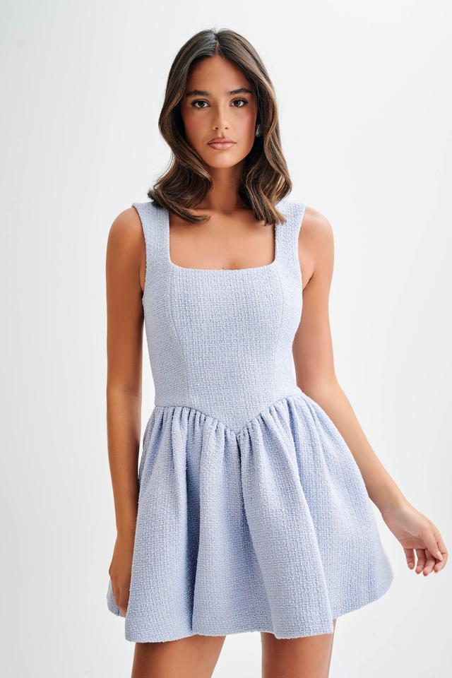 Jennifer Boucle Mini Dress - Sky Blue Product Image