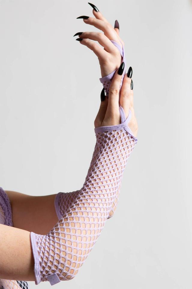 Possess Me Fishnet Gloves [LILAC] Female Product Image