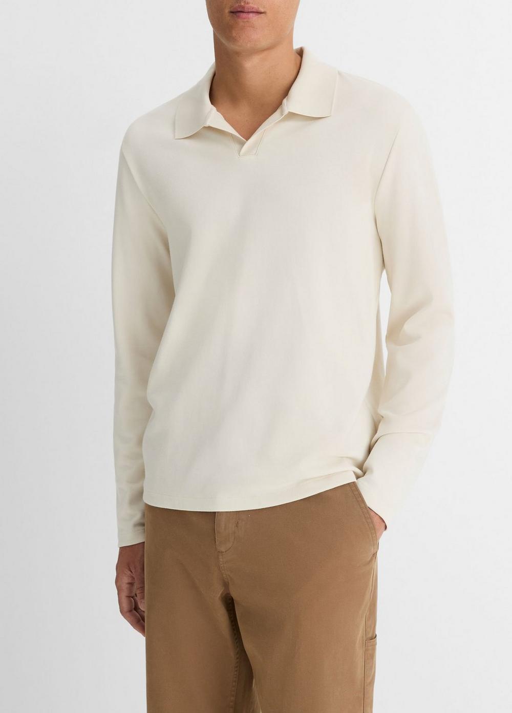 Milano Pima Cotton-Blend Johnny-Collar Shirt Product Image