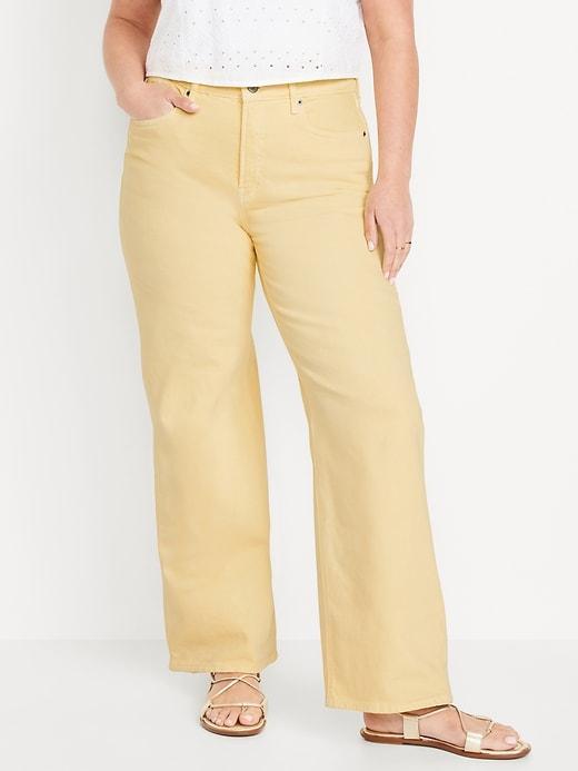 Extra High-Waisted Sky-Hi Wide-Leg Jeans Product Image