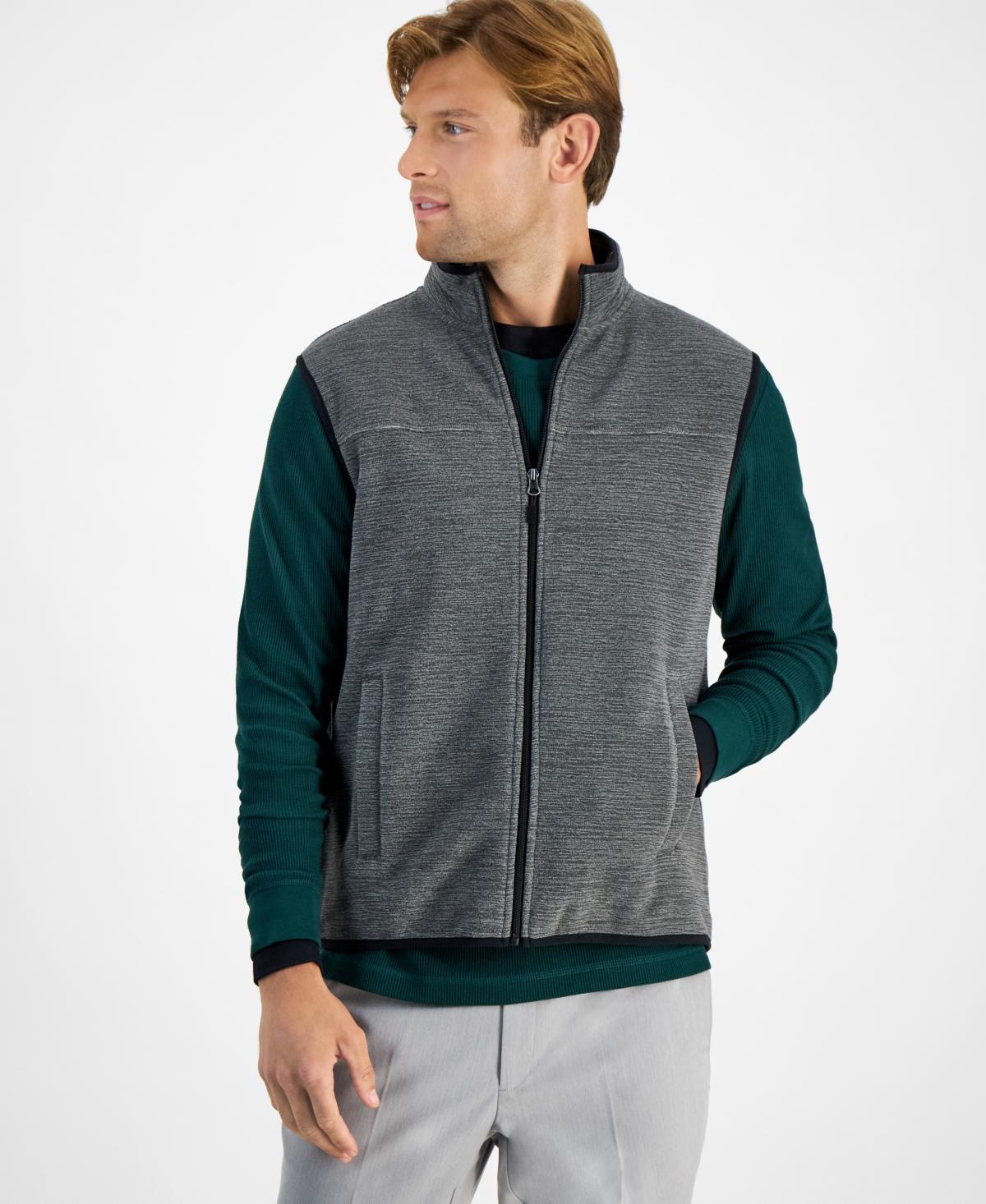 Club Room Mens Solid Fleece Vest, Created for Macys - Morning Dove Product Image