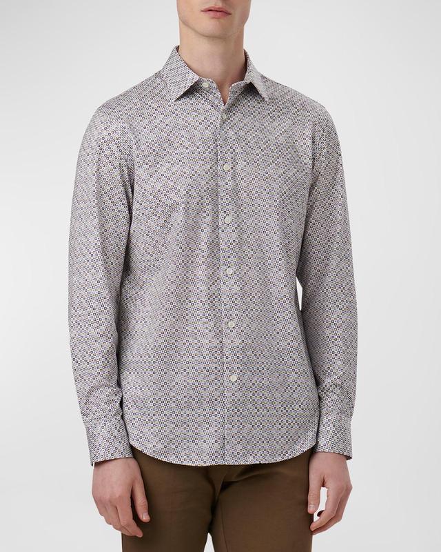 Mens James Ooohcotton Micro-Geometric Sport Shirt Product Image