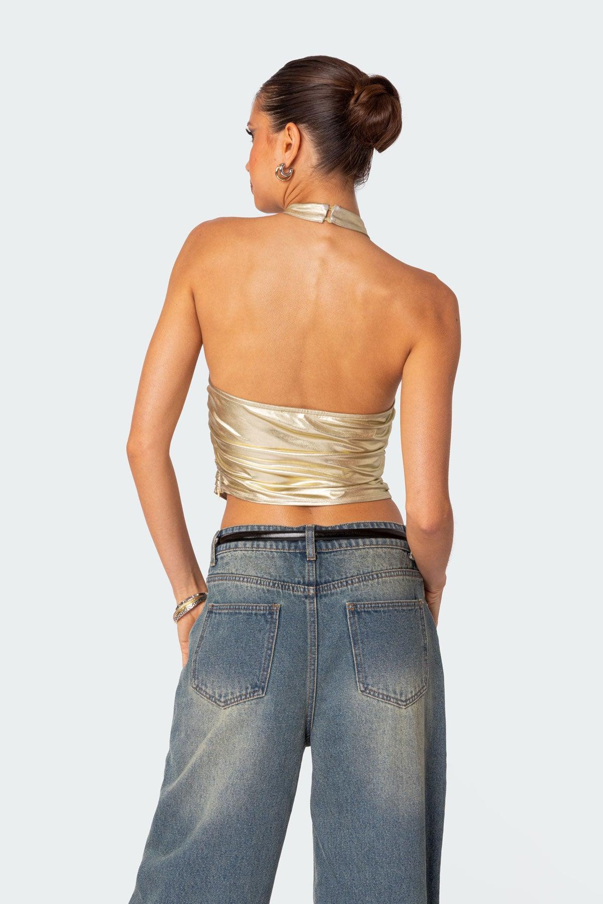 Karter Metallic Halter Top Product Image