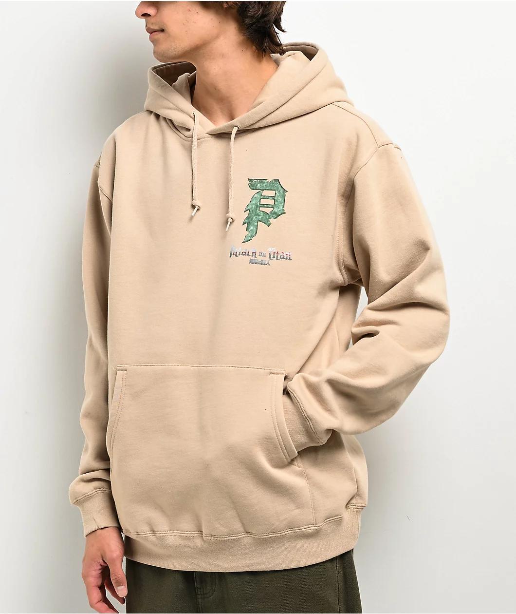 Primitive x Attack On Titan Reiner Dirty P Sand Hoodie Product Image