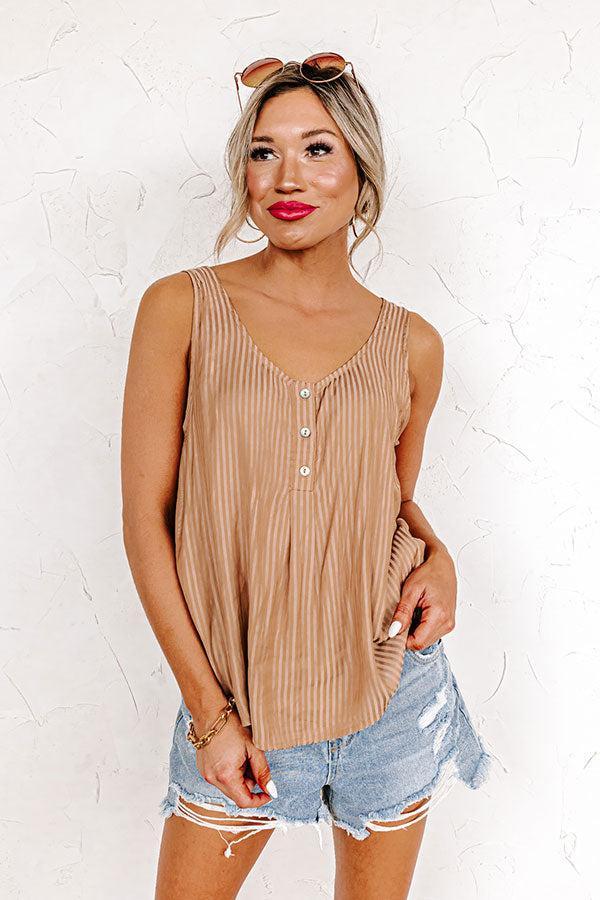 New To Love Satin Top In Tan Product Image