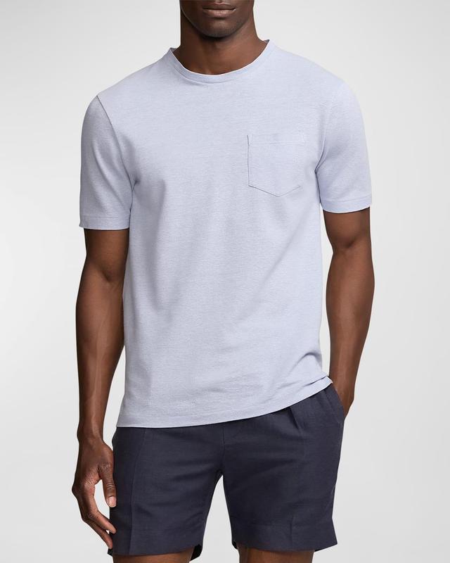 Men's Linen Cotton Piqué Pocket T-Shirt Product Image