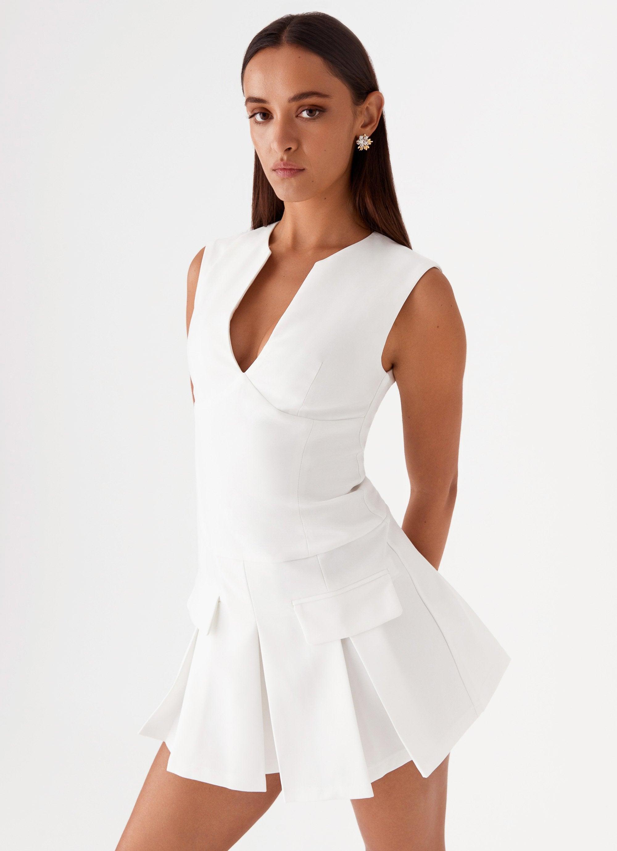 Cassia Mini Dress - White Product Image