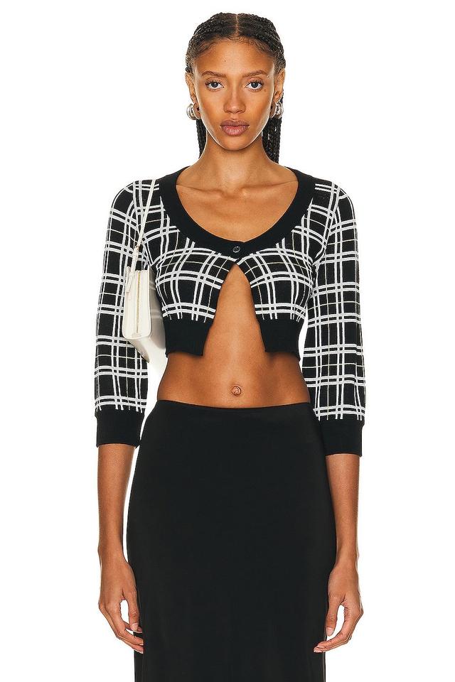 Marni Cropped Cardigan in Black Product Image