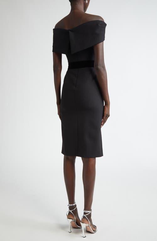 OSCAR DE LA RENTA Off-the-shoulder Cocktail Dress In Black Product Image