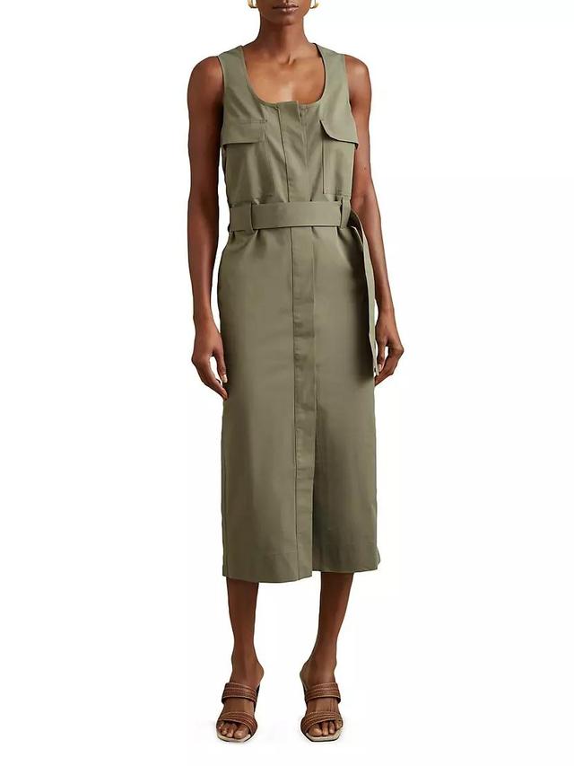 Elin Sleeveless Utility Midi-Dress Product Image