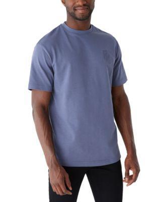 Frank And Oak Mens Relaxed Fit Short Sleeve Embroidered Crewneck T-Shirt Product Image