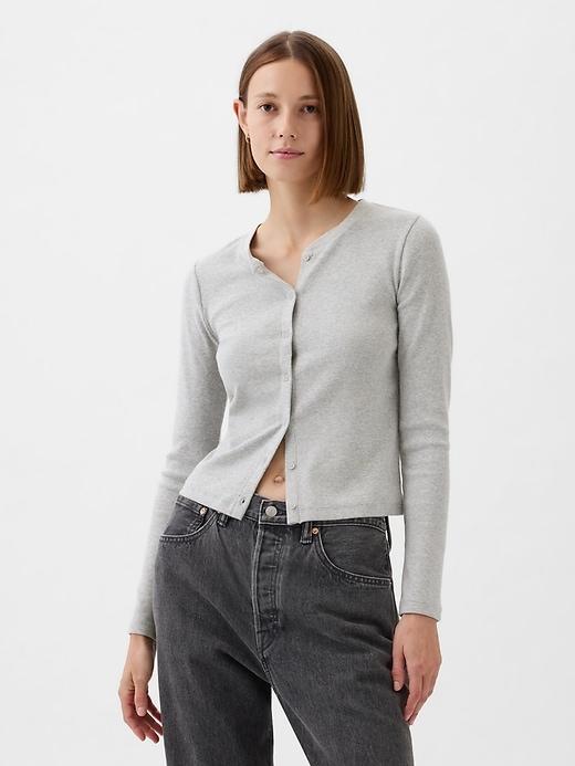 Modern Rib Cardigan Shirt Product Image