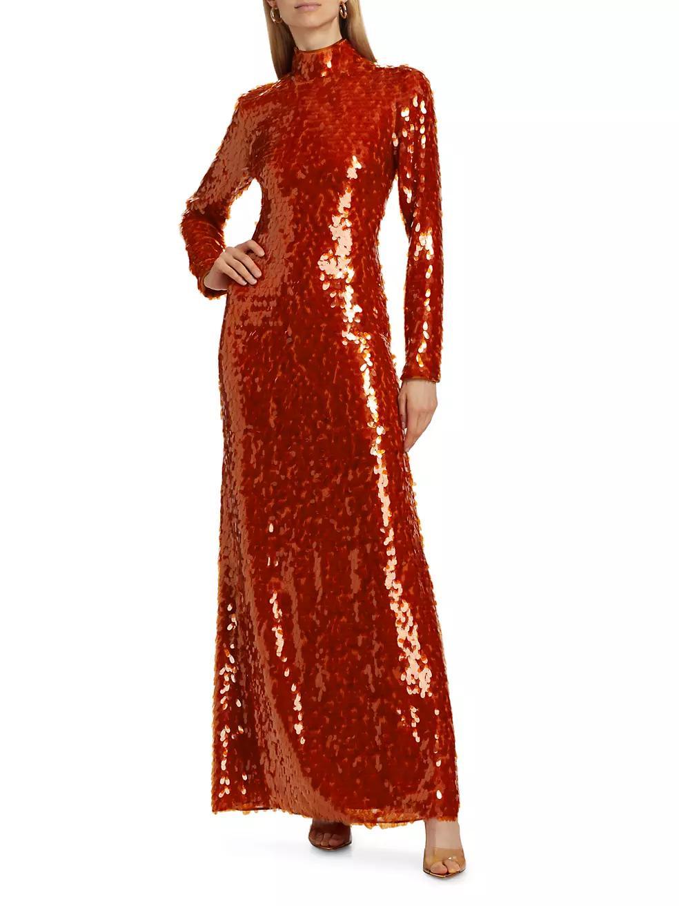 Sculpty Sequin Dress Maxi-Dress Product Image