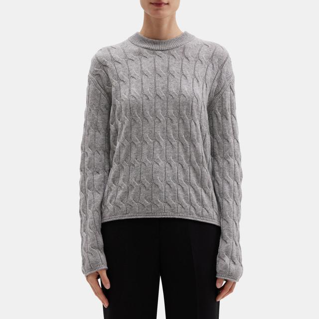 Wool-Cashmere Cable Knit Sweater | Theory Outlet Product Image