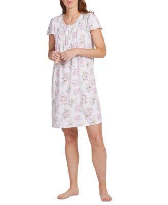 Women's Short-Sleeve Floral Nightgown Product Image