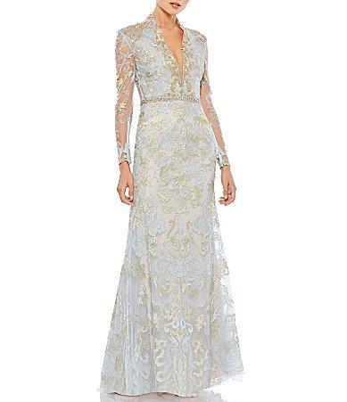 Womens Lace A-Line Gown Product Image