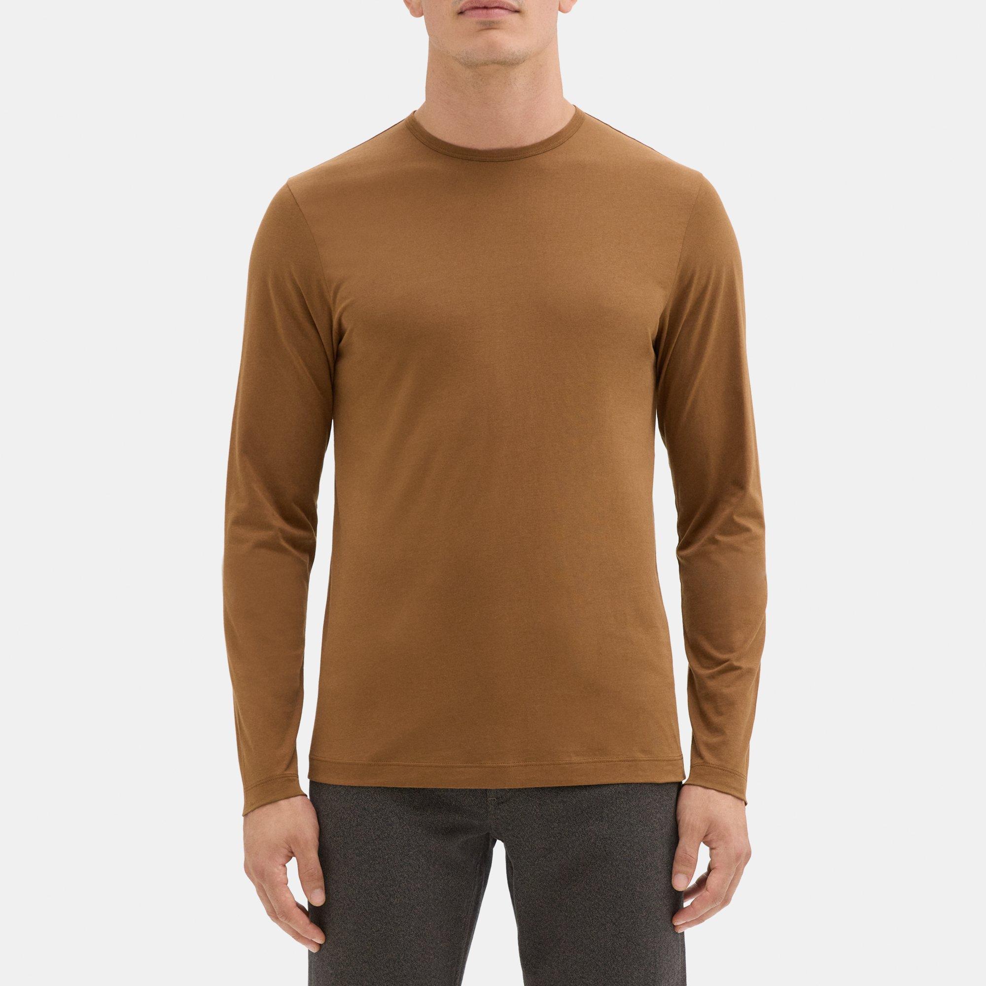 Organic Cotton Relaxed Long-Sleeve Tee | Theory Outlet Product Image