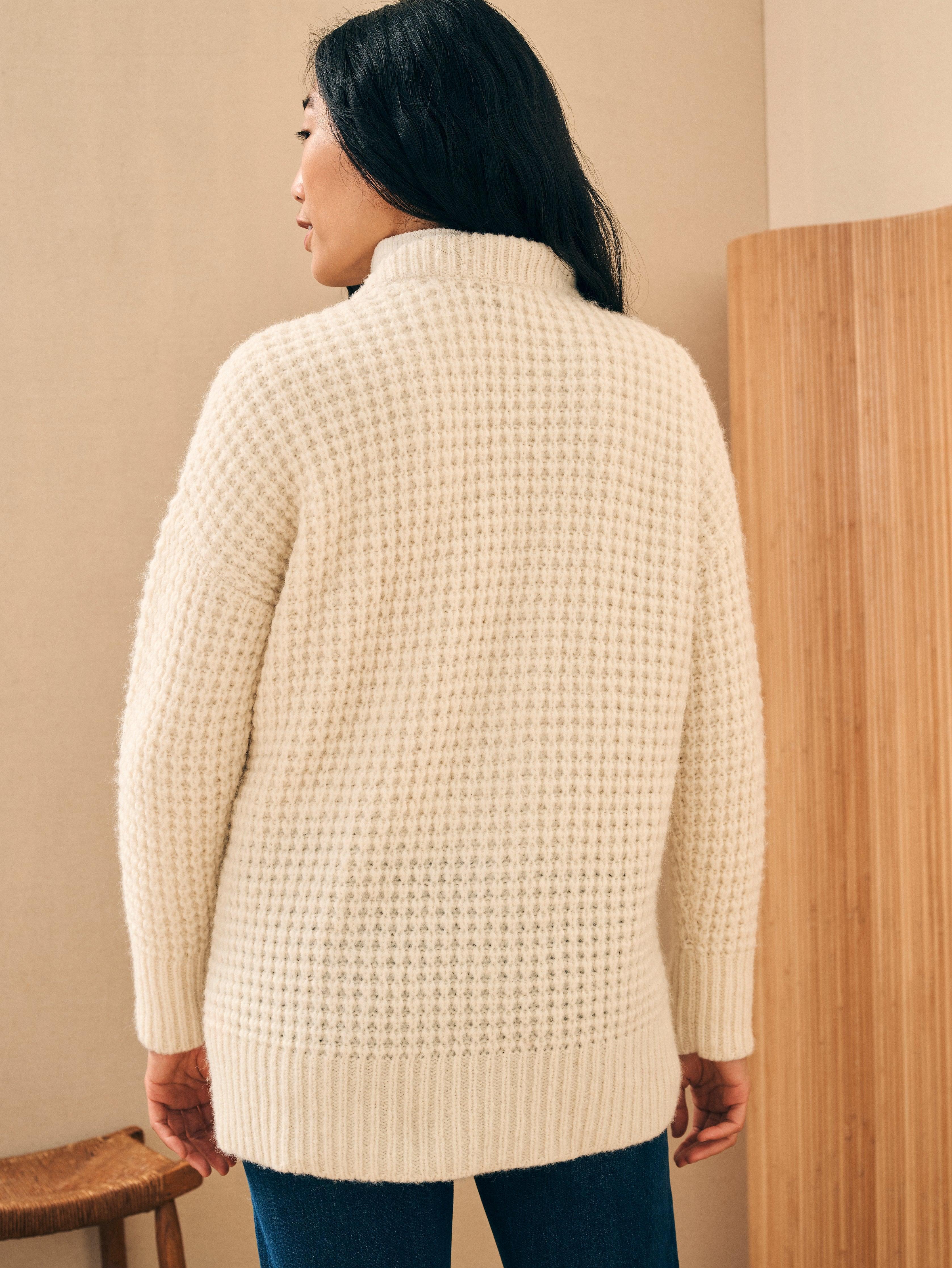 Frost Waffle Cardigan - Cream Female Product Image