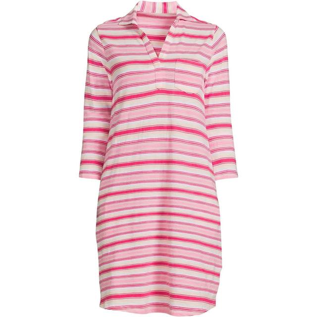 Womens Lands End Cotton Polo Shirtdress Product Image