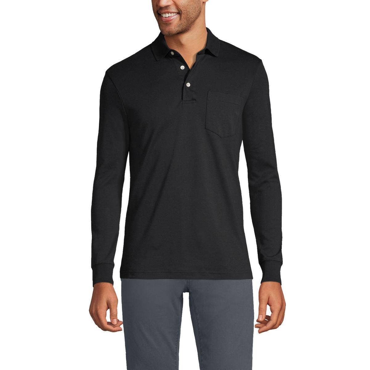 Mens Lands End Classic-Fit Super Soft Supima Pocket Polo Product Image