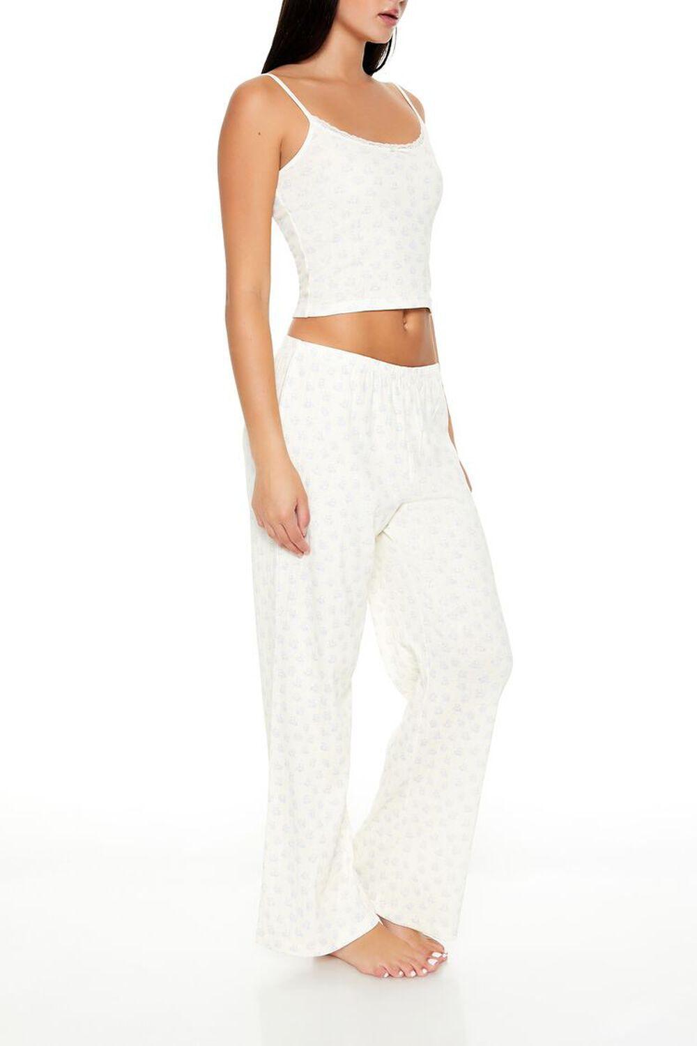 Teddy Bear Print Cami & Pants Pajama Set | Forever 21 Product Image