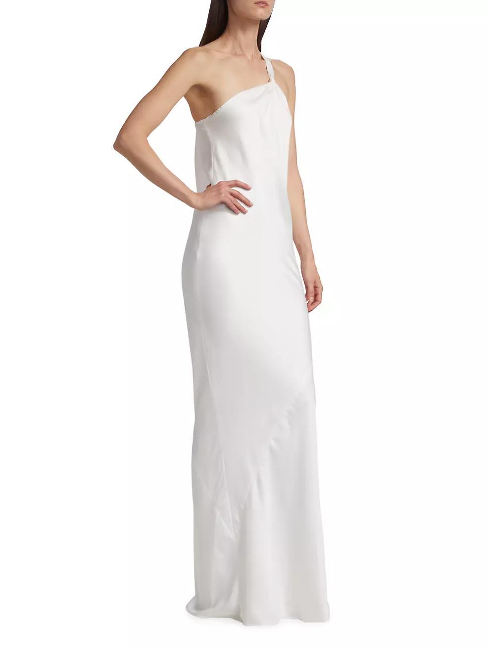 One-Shoulder Bias-Cut Gown Product Image