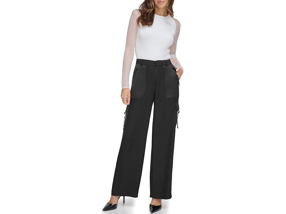 DKNY Satin Cargo Trousers Women's Clothing Product Image