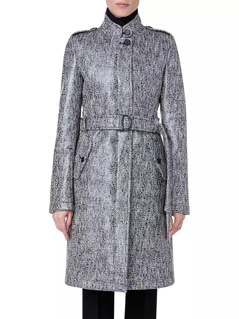 Lacquered Tweed Coat Product Image